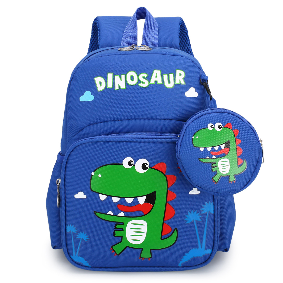 Elementary School Student Book Bag with Coin Purse Children Printed Schoolbag Cute Cartoon Children's Spine Protection Schoolbag