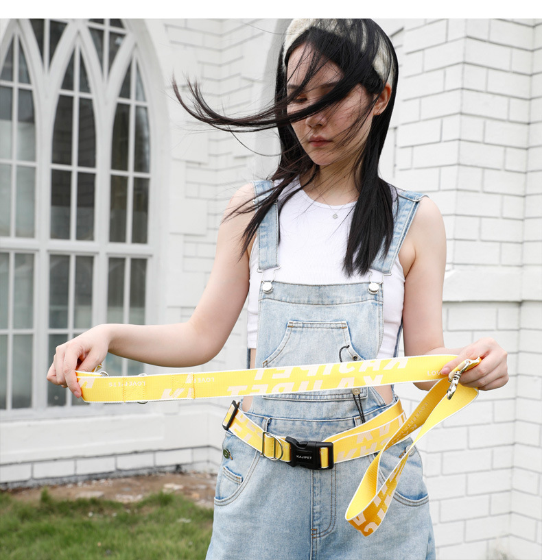 狗狗跑步腰带牵引绳宠物解放双手遛狗绳可调节狗链大中小型犬绳子