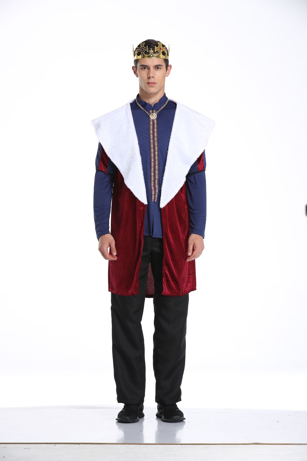 男士万圣节圣诞服装古典欧美宫廷皇室王子国王服装歌剧话剧演出服