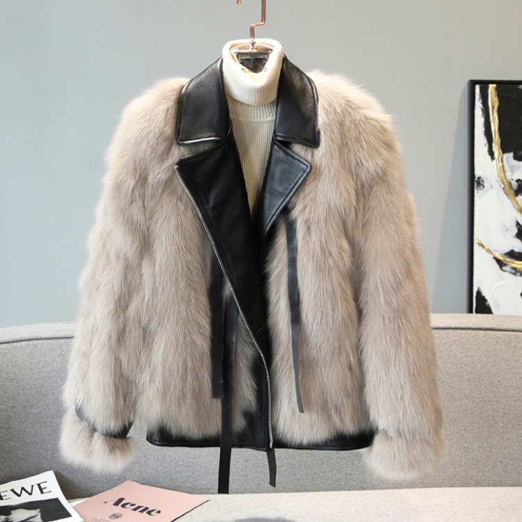 2020新款冬仿狐狸毛皮草外套女整皮毛短款显瘦年轻机车大衣