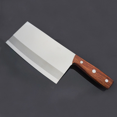 黄花梨木柄2号厨片刀 酒店专用厨师刀 不锈钢厨房菜刀切片刀
