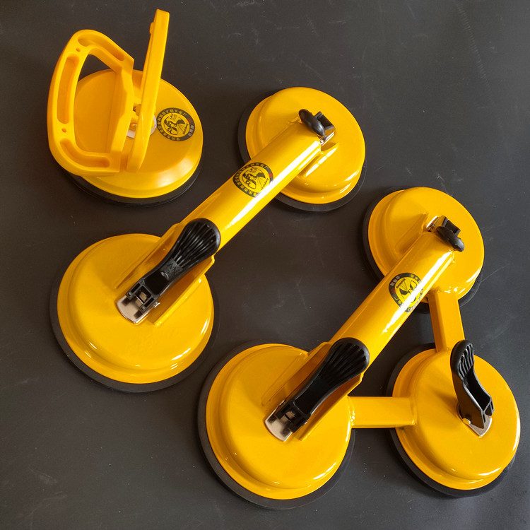 固定式柄单两双三爪玻璃吸盘瓷砖地板挪移搬运提拔器安装辅助工具