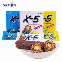 韩国三进x5花生夹心巧克力棒36g休闲食品批发