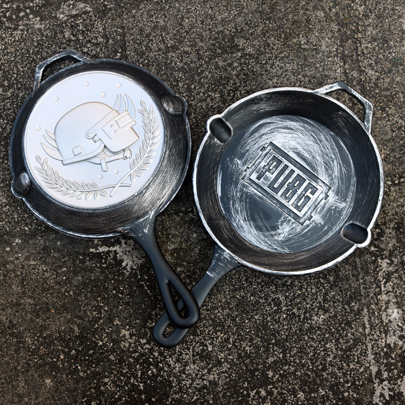 吃鸡神器周边求生绝地平底锅1:1道具 大逃杀pubg发泡表演道具