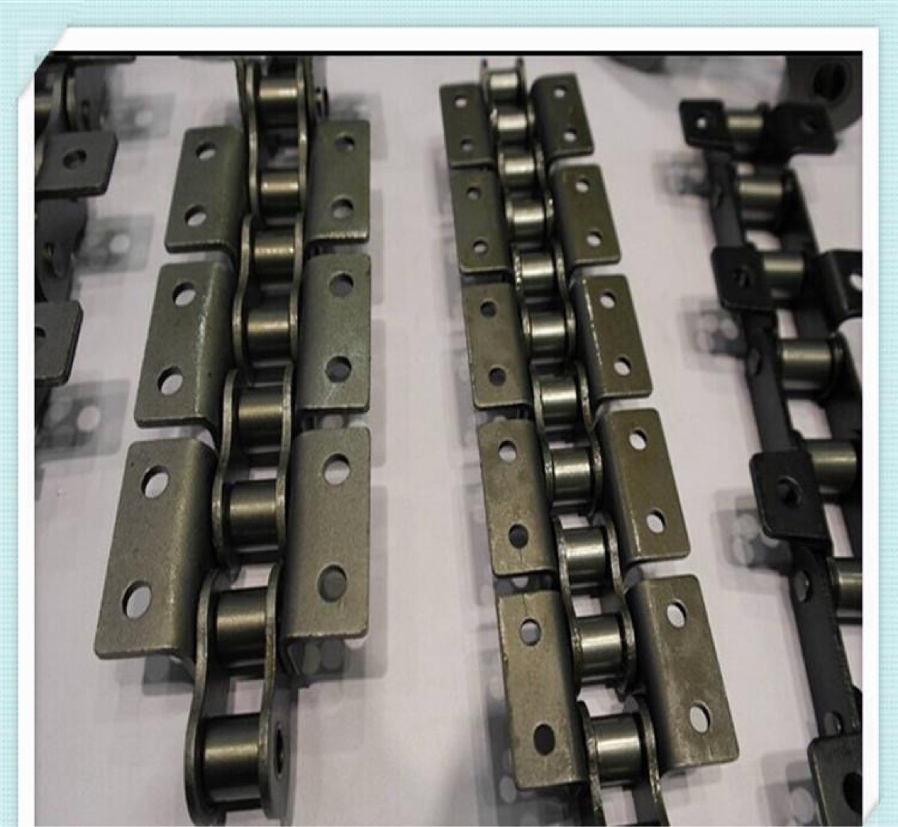 工业输送链条直板带耳传动链条单侧双孔wsa-2带耳链条规格齐全