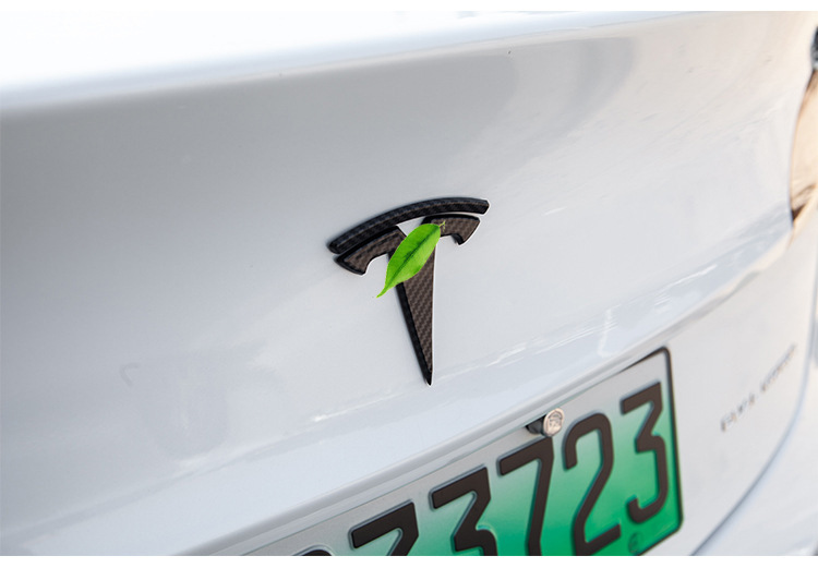 适用于tesla特斯拉model3/y前后车标方向盘车标改色装饰abs车标贴