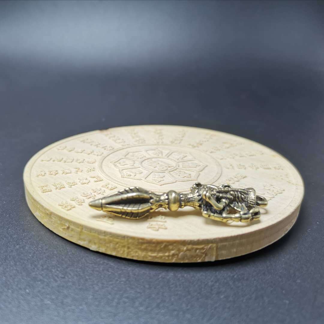 厂家产 纯铜象鼻神杵钥匙挂件 泰国佛像金刚杵降魔杵汽车钥匙扣