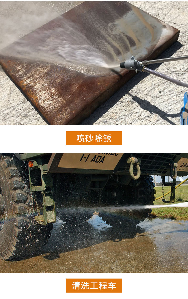 直销工业500 1500公斤压力高压清洗机混凝土拉毛除锈380v高压水枪