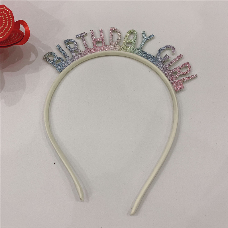生日派对字母发箍 新款时尚生日女孩birthday girl头饰发饰