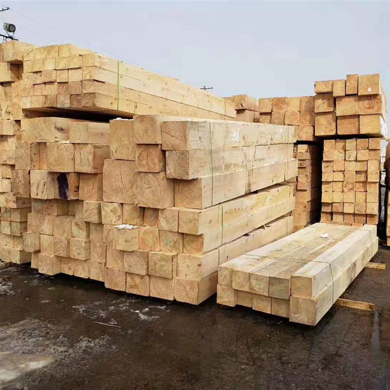 厂家直销 木制枕木 辐射松枕木 铁杉枕木 花旗松枕木 现货销售