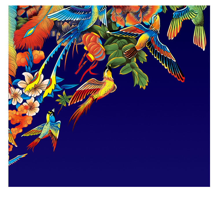 百鸟朝凤钻石画新款点钻十字绣满钻贴钻绣钻石绣玄关小幅钻石画