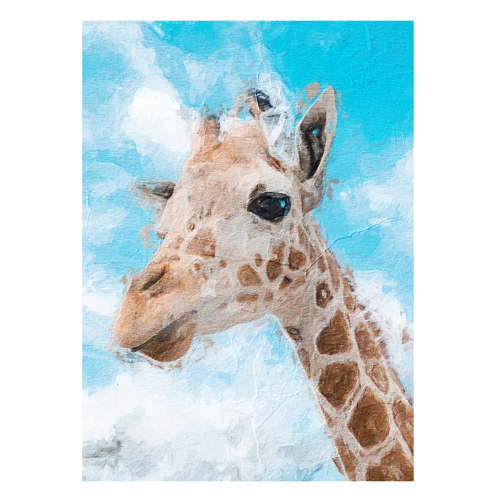 diy数字油画长颈鹿简化版本风景人物动物图案易操作工厂批发
