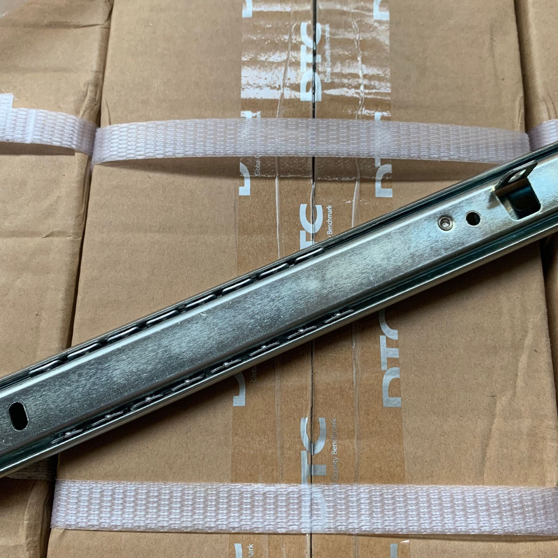 dtc 两节托底走珠滑轨二节轨不带缓冲静音抽屉导轨 27mm宽