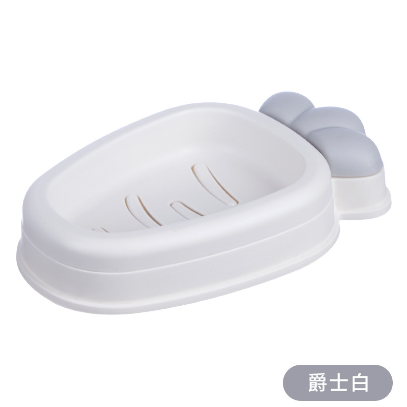 Cute Radish Soap Dish Creative Personality Nordic Style Ins Bathroom Drain Travel Household Double Layer Soap Holder