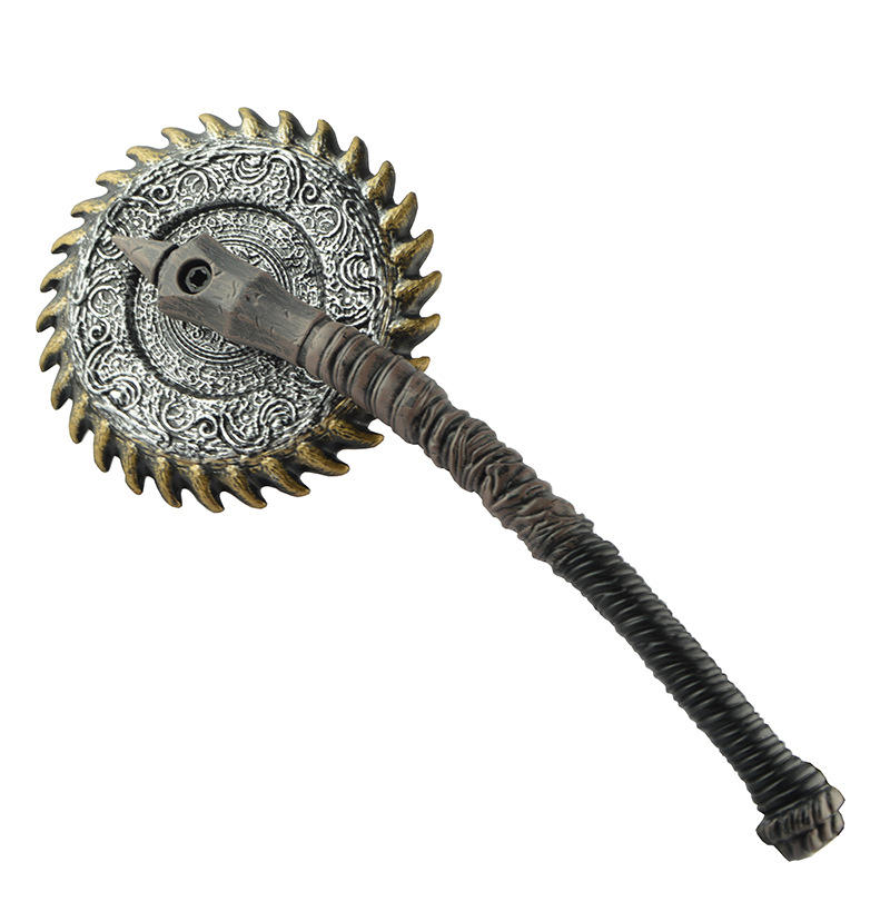 万圣节武器装备道具儿童玩具塑料锯子僵尸圆锯轮鬼节装饰道具礼品