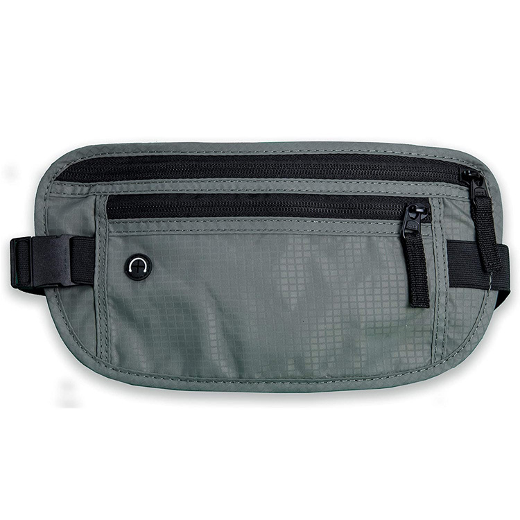 热销款rfid防盗卡钱包腰包超薄隐形贴身运动腰包厂家定制可印logo