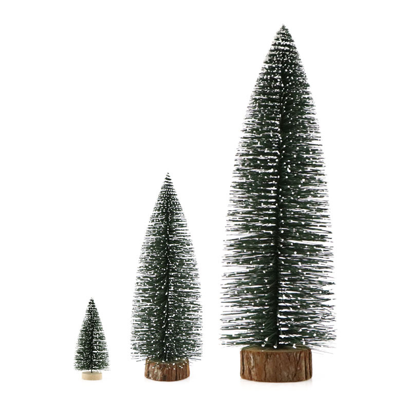 Christmas Mini Snow Flocking Pine Tree Christmas Decoration Emulation Christmas Tree Crafts Shengfa Factory Direct Sales