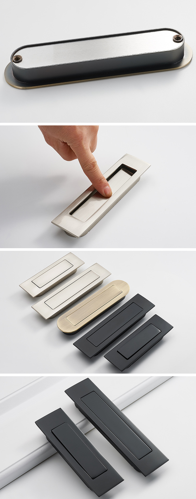 榻榻米拉手柜门隐形内嵌式现代简约暗装橱柜抽屉门把手隐藏嵌入式