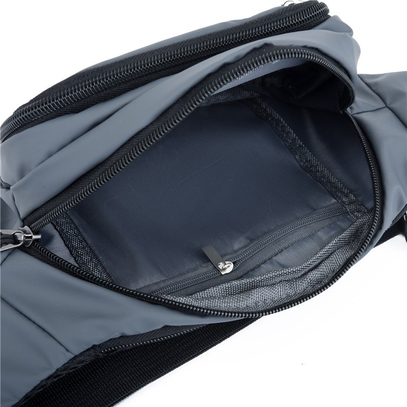Casual Waist Bag Unisex Waterproof Medium-Sized Multi-Zipper Walking Running Cycling Sports Bag Cash Bags