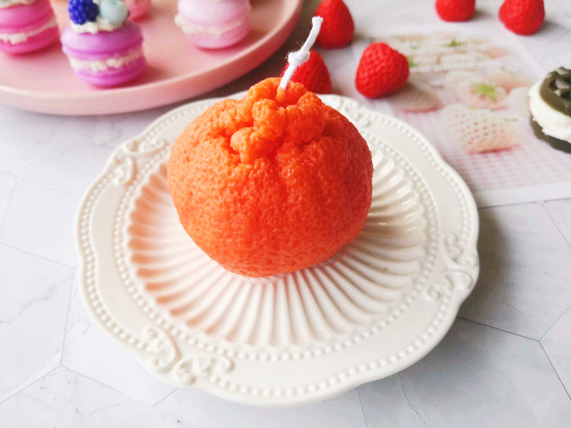 ins天然蜂蜡手工丑橘香薰精油蜡烛丑八怪摆件大豆蜡拍摄道具卧室