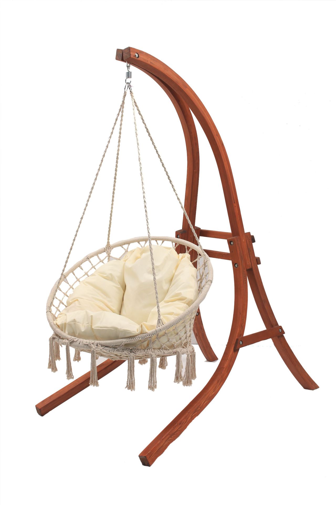 庭院户外休闲吊篮吊床木制品厂家直供可定制批发量大优惠