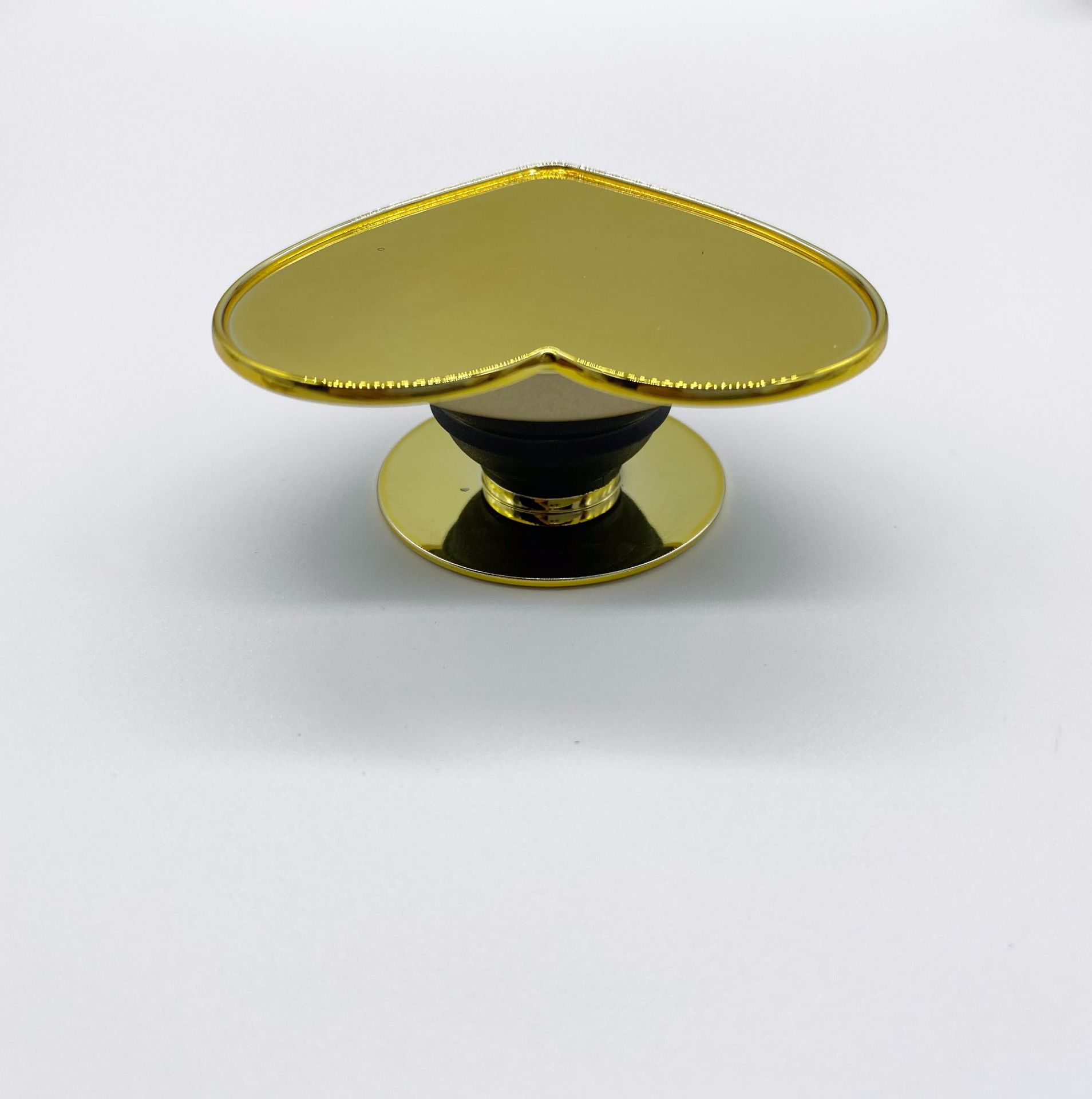 镜面亮面凹槽电镀气囊手机支架 圆形 心形 热转印铝片素材现货