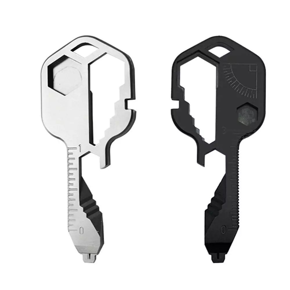 24合1钥匙扣 多功能钥匙不锈钢户外应急工具创意螺丝刀钥匙扣挂件