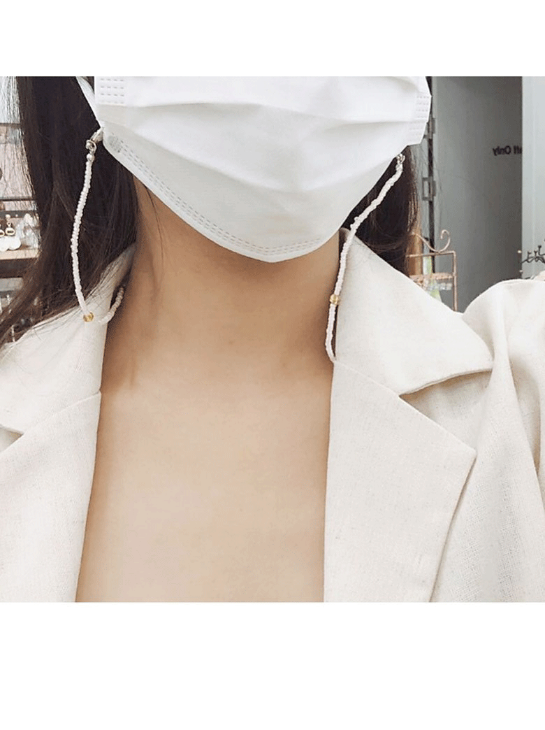 亚马逊热卖纯色光珠混血口罩防滑绳挂脖挂绳防跌落眼镜链外贸货源