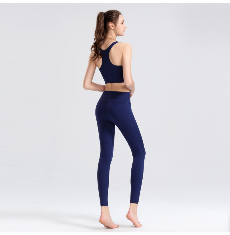 新款瑜伽服套装跑步运动健身速干健身服提臀瑜伽裤运动文胸两件套