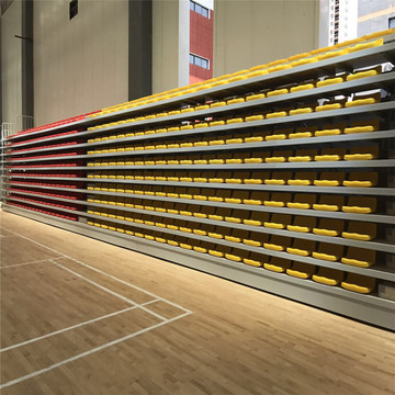 体育场馆伸缩看台 篮球馆室内外活动座椅 移动折叠阶梯观众席