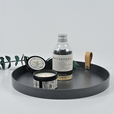 创意简约pu皮提手托盘客厅玄关化妆品杂物小物件桌面收纳盘储物盘