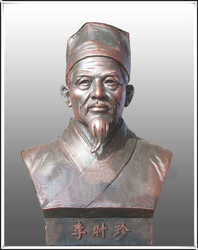 人物铜雕塑 古代人物半身像 神农氏铜雕 古代人物铜雕