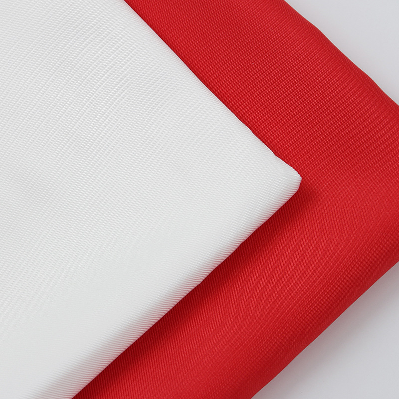 斜纹柔美呢涤纶面料裙子婚纱晚礼服服装面料现货供应双色可选