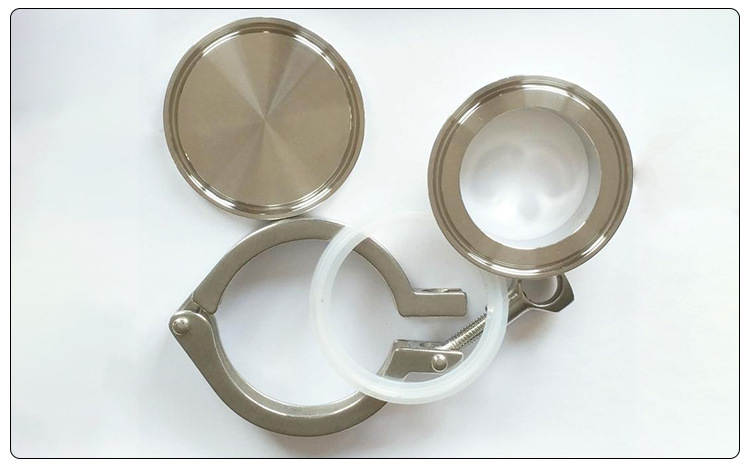 厂家直供304不锈钢盲板套装 快装盲板管件 接头盲板垫卡箍套装