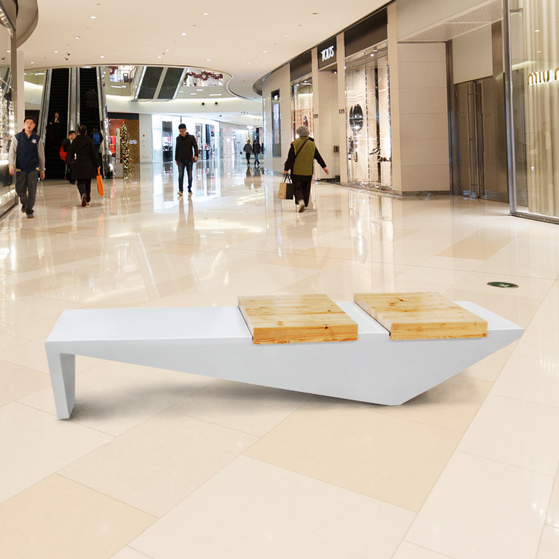 简约玻璃钢休闲椅花盆组合商场电影院公共休息区等候座椅坐凳定制