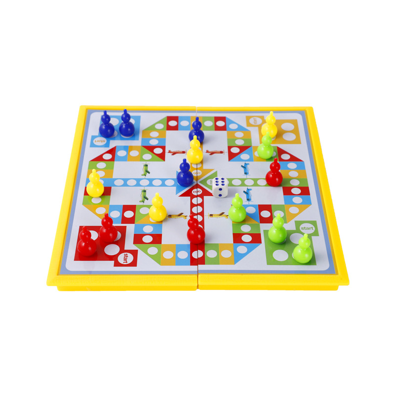 Folding Magnet Aeroplane Chess Checkers and Gobang Animal Checker Multi-Function in One Game Children Puzzle Chess Wholesale