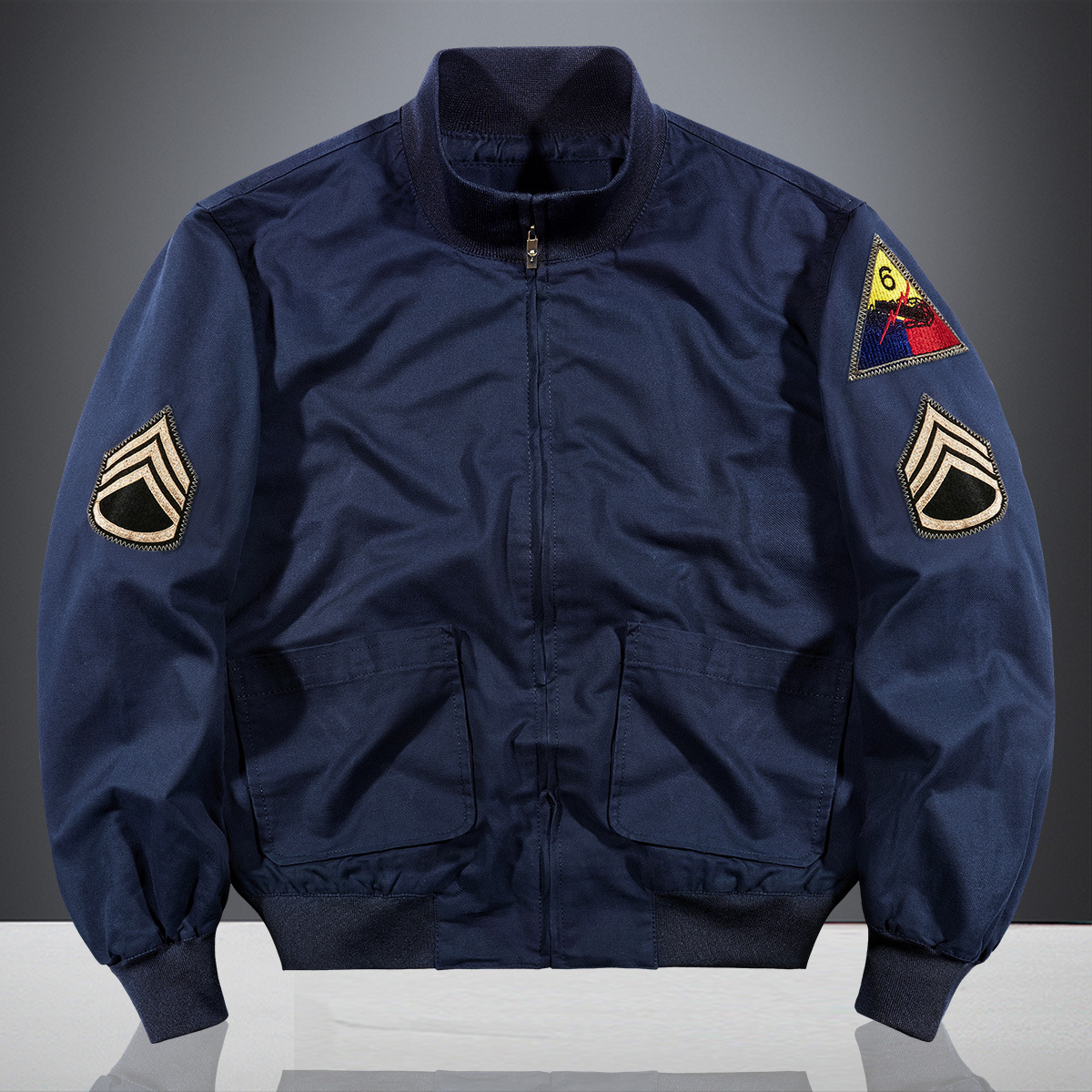 春季空军飞行员夹克男韩版棒球服工装外套春秋大码宽松军装上衣潮