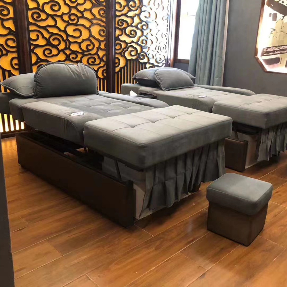 电动双升降足浴沙发足疗床足疗沙发躺椅足疗洗脚按摩床洗浴中心