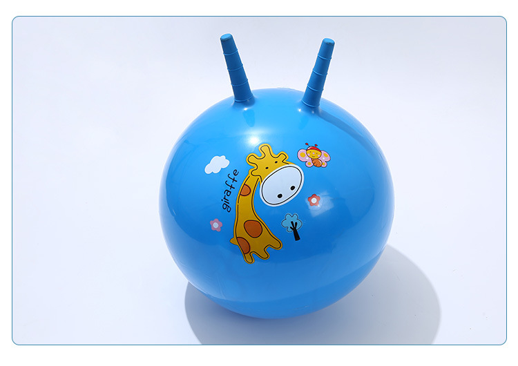 厂家批发幼儿园儿童羊角跳跳球玩具球弹力卡通玩具充气蹦蹦球