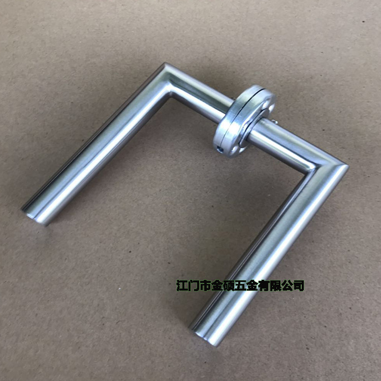 不锈钢欧式圆管防火门把手 消防门把手 逃生门锁拉手 防火锁把手