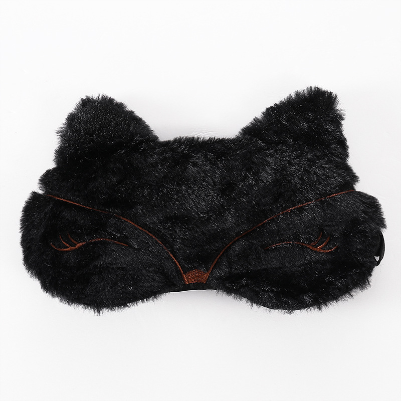 可爱创意个性冰敷毛绒狐狸眼罩缓解疲劳遮光睡眠午休学生冰袋眼罩