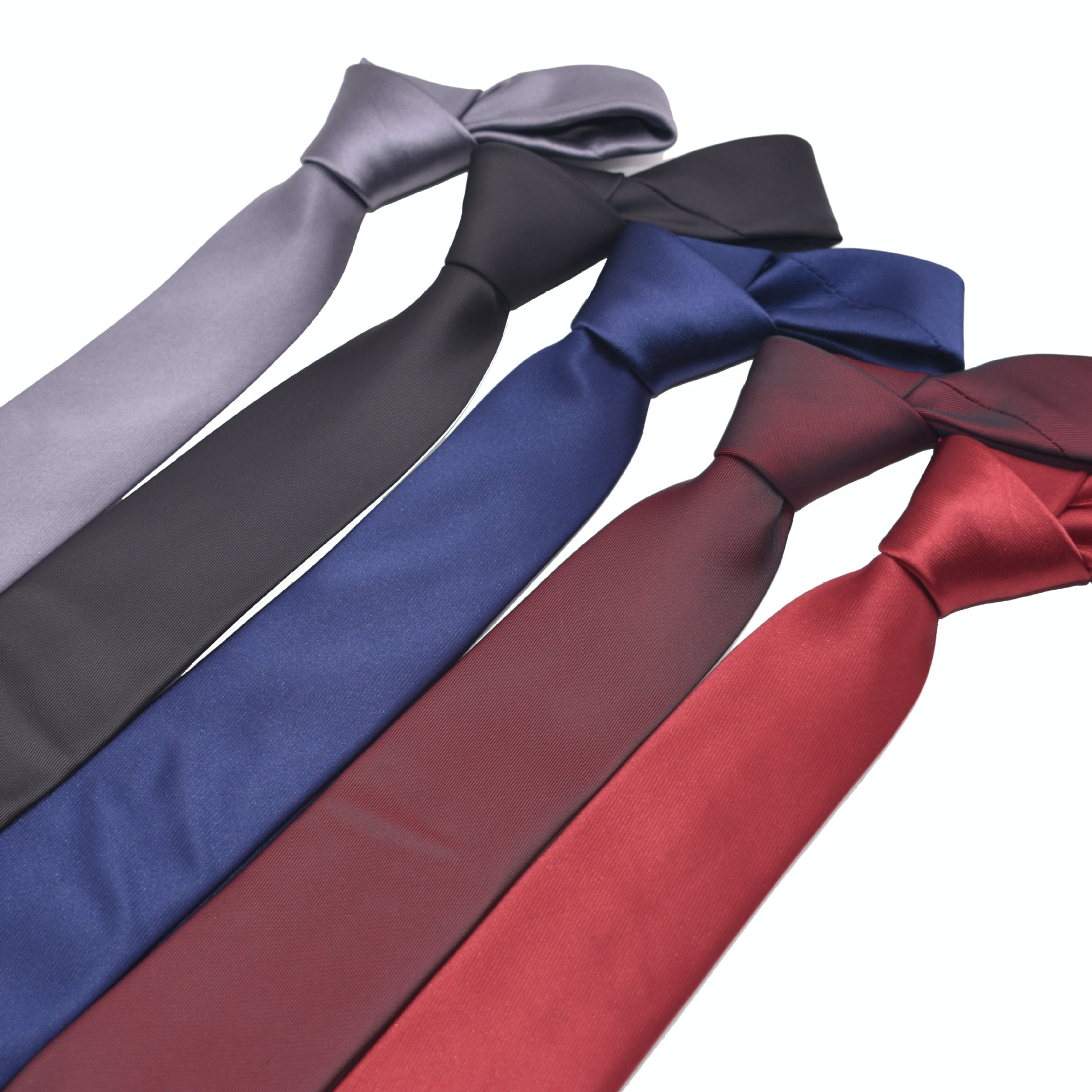 领带男士商务休闲韩版窄式手打单色纯色1200针6cm厂家批发