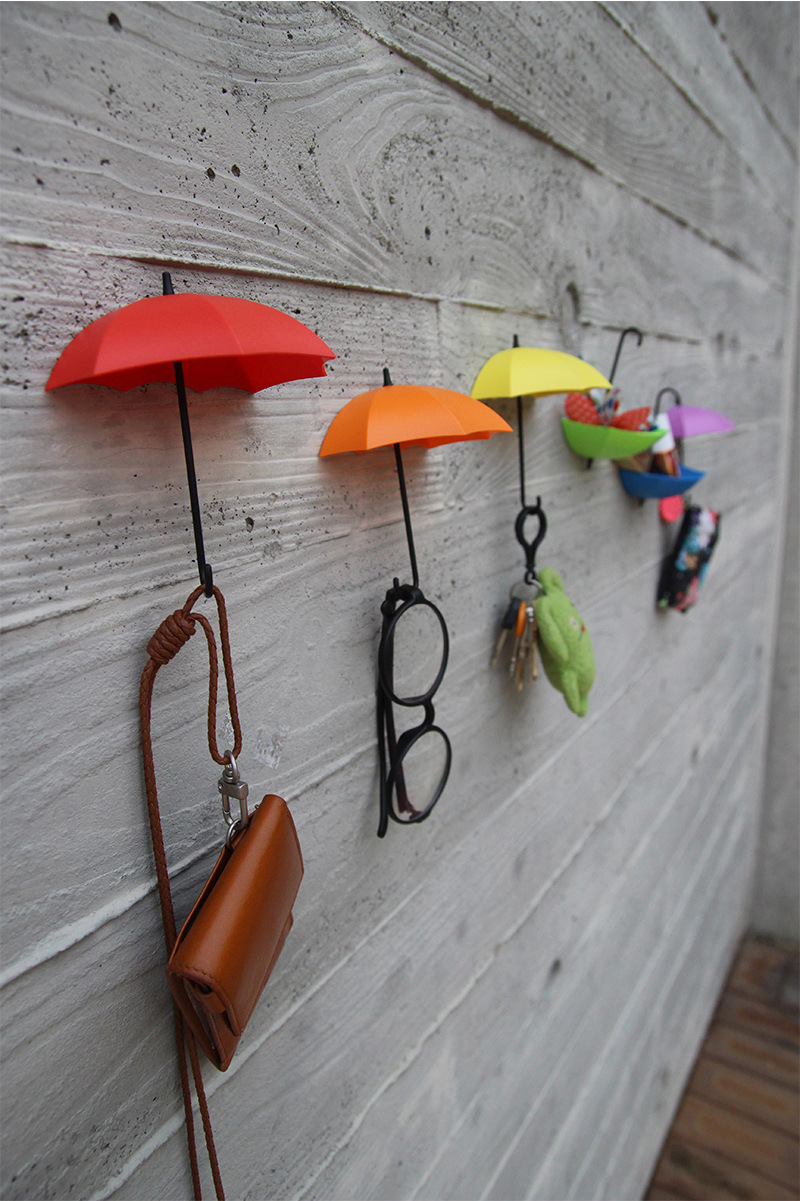 雨伞挂钩雨伞装饰小物单挂勾创意粘钩3个装门后钥匙架 专利产品