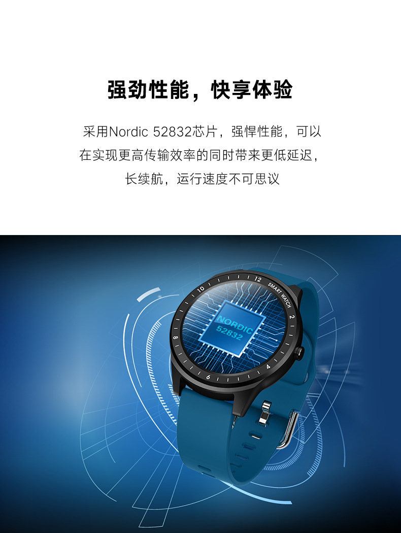 3全圆s5pro手环心率血氧音乐控制运动手环来电信息提醒智能手环