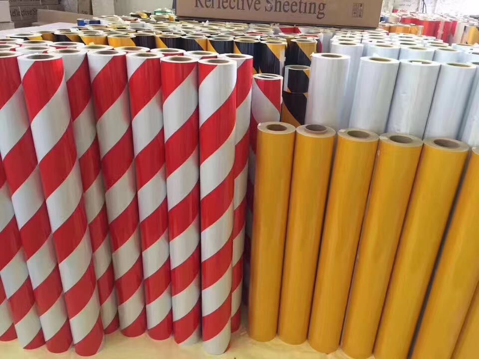 反光膜广告级pet膜刻字膜铝基喷绘电力标志牌专用膜黑黄红白