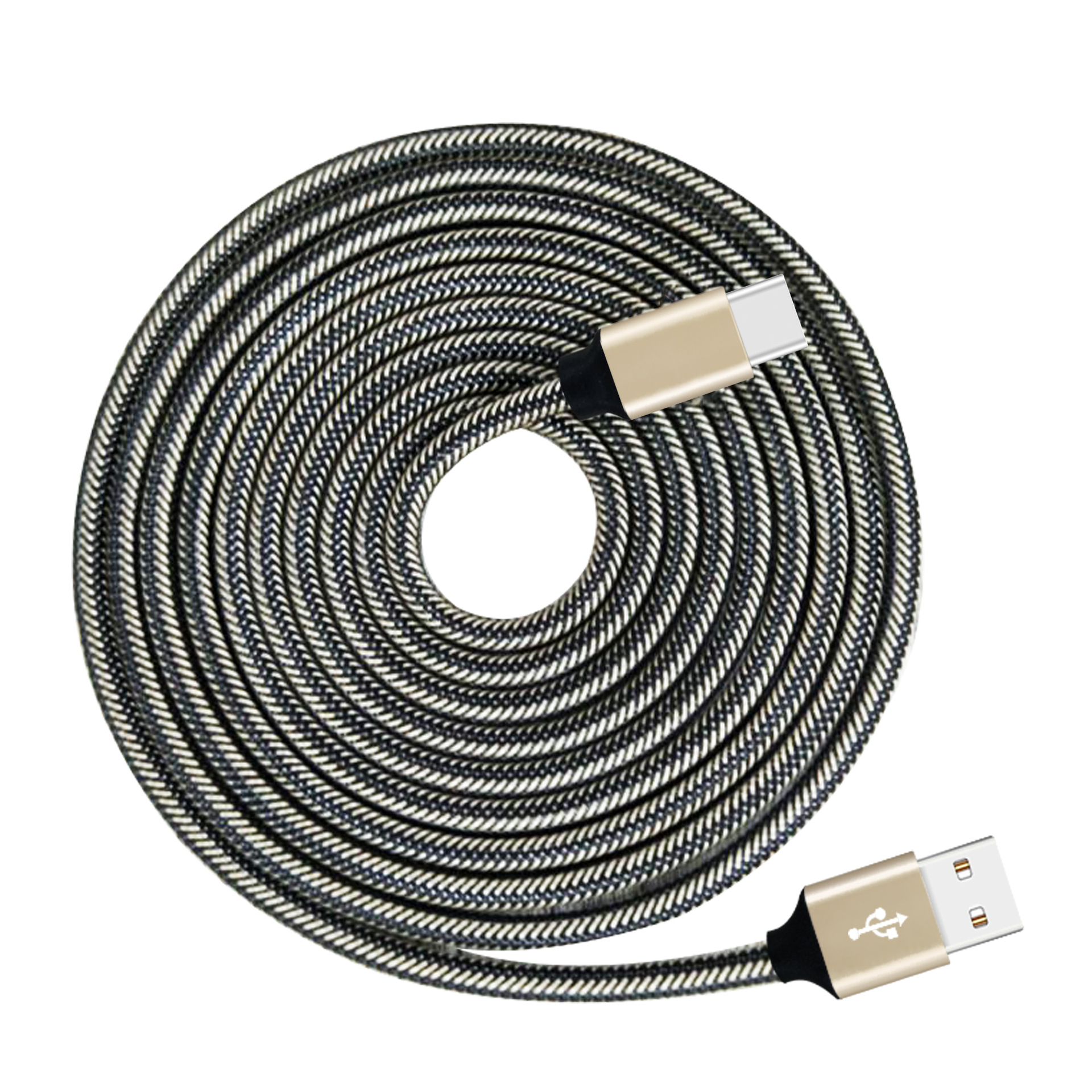 现货供应长度0.3米1米2米渔网编织快充手机数据线