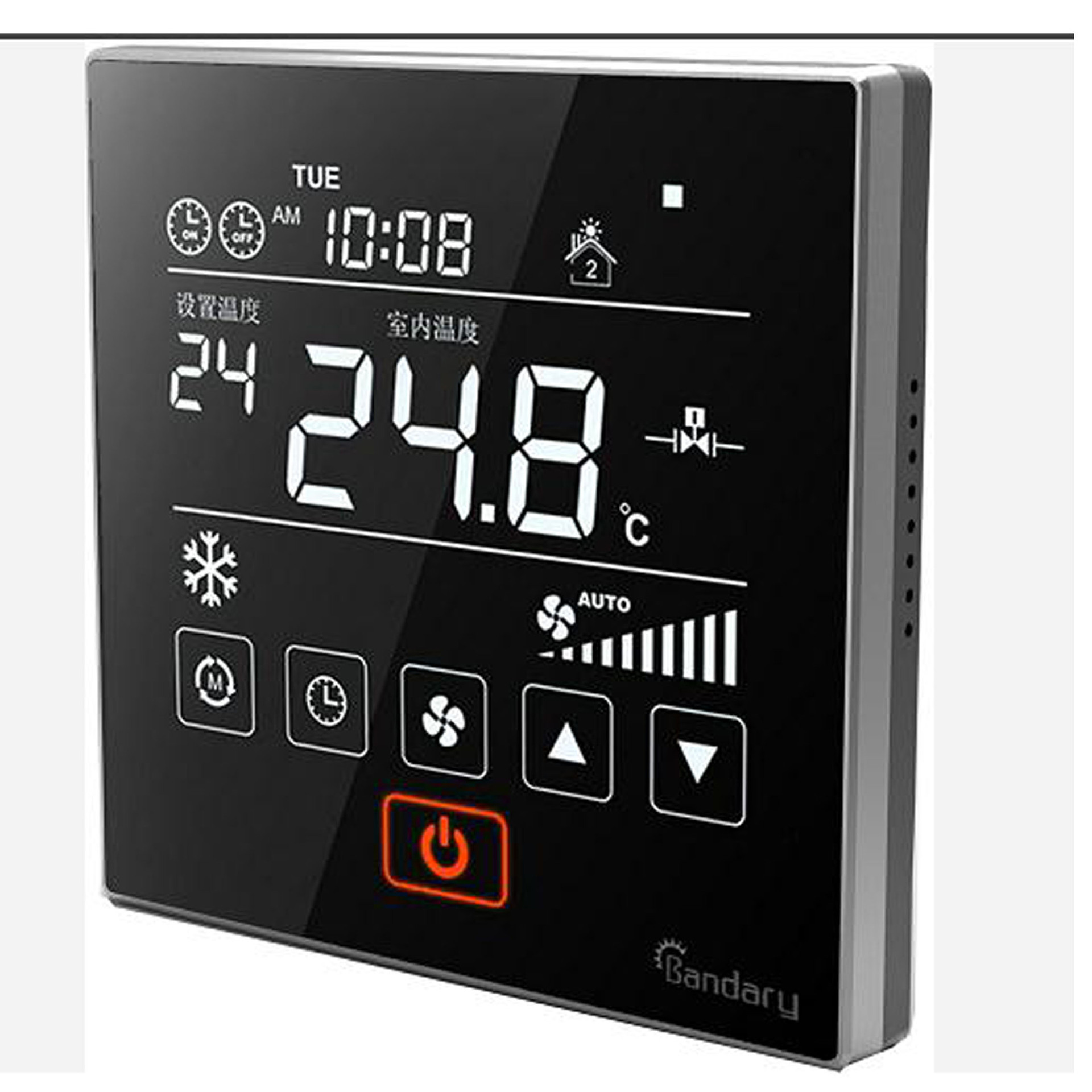 触摸屏温控器(二管/四管可选)  大液晶屏触摸显示器