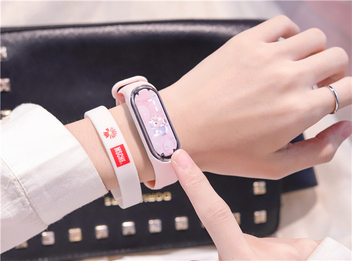 卡通运动手环防水电子手表男女孩小学生儿童9-10-11-12-13岁女童