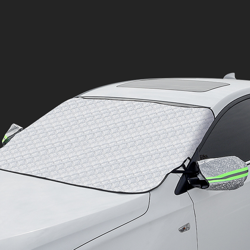 Car Snow Cover Winter Front Windshield Glass Antifreeze Cover Winter Front Windscreen Sun Shade Thickening Snow and Frost Proof Cover Cloth