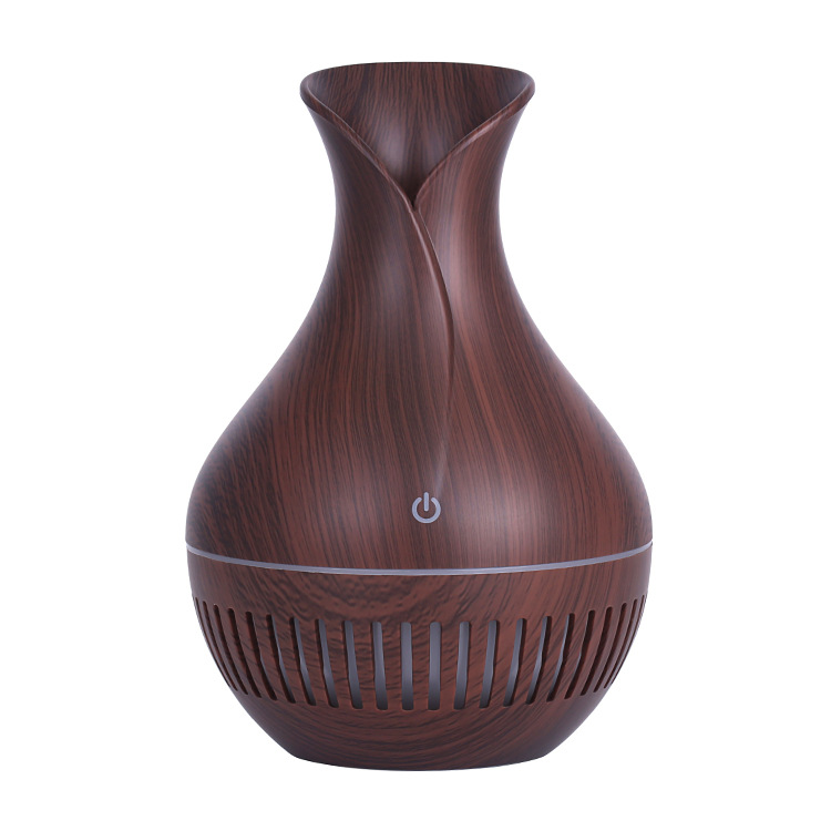 Wood Grain Humidifier Wood Grain Aromatherapy Diffuser Hollow out Creative New Essential Oil Purification Desktop and Car-Mounted Colored Lamp Perfume